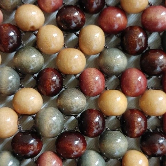 Vintage Brown and Tan Beaded Shoulder Bag - Picture 9 of 17